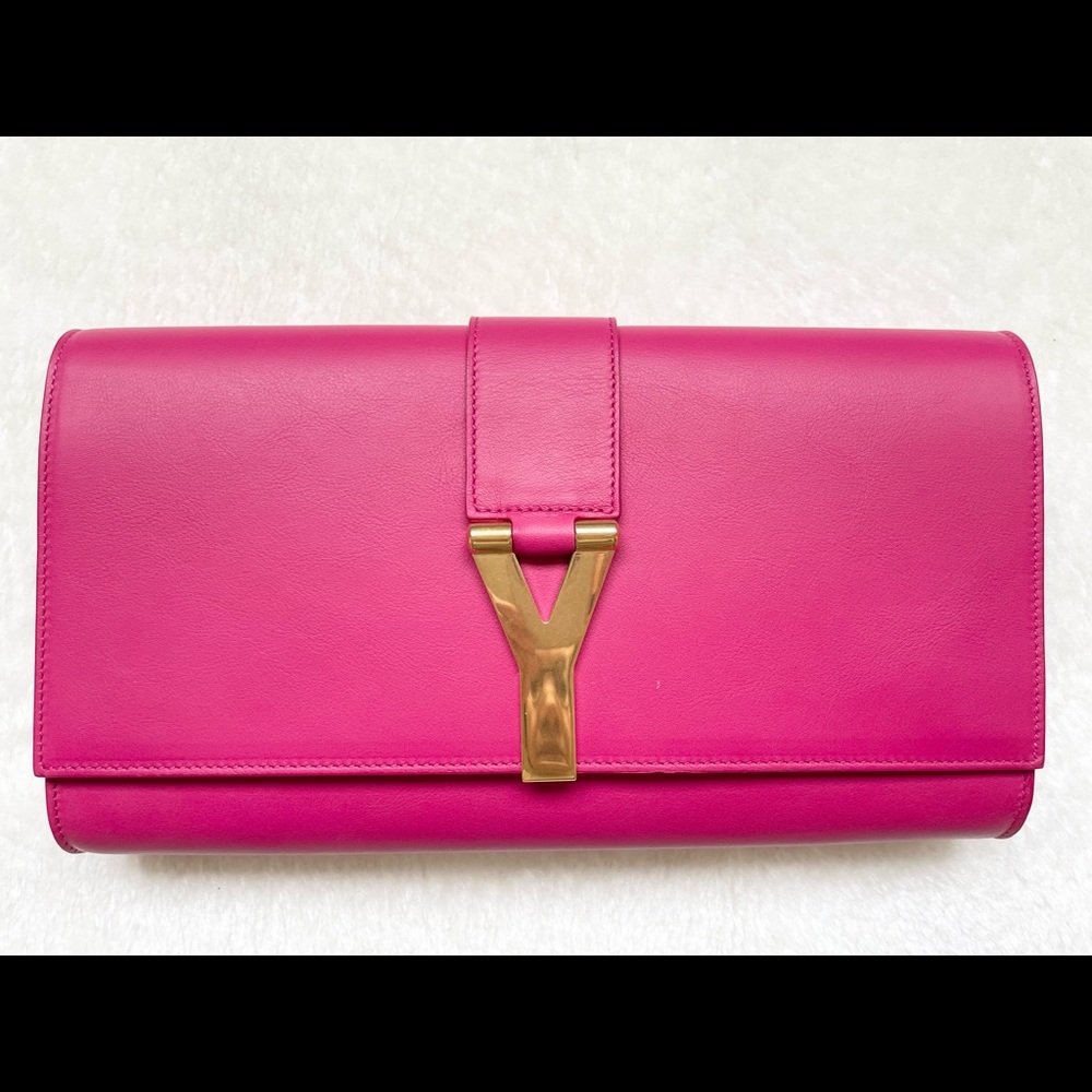 YSL leather clutch